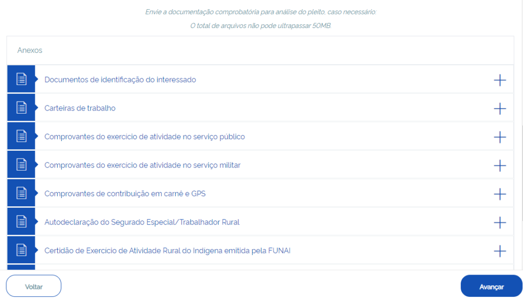 anexar documentos pedido de aposentadoria meu inss