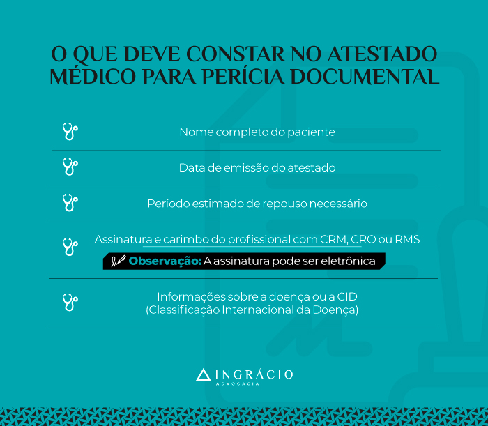 atestado medico pericia documental inss