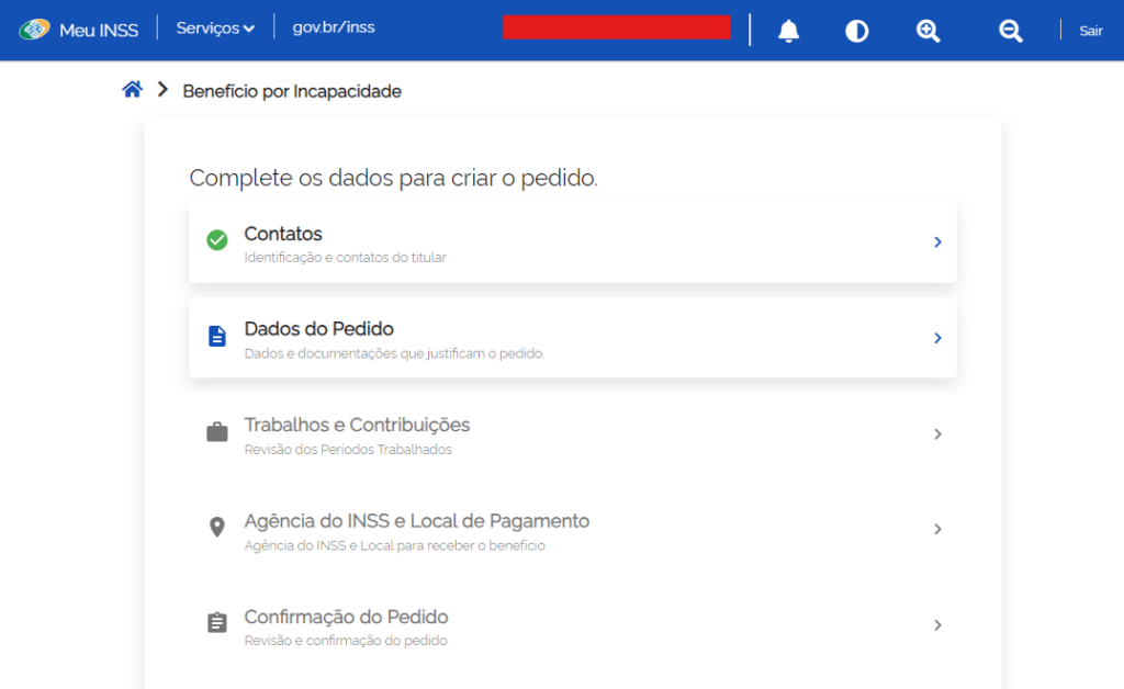 passo a passo pedir beneficio por incapacidade meu inss
