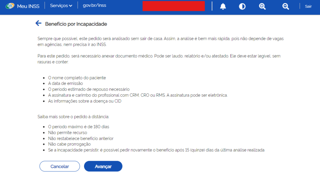 passo a passo pedir beneficio por incapacidade meu inss