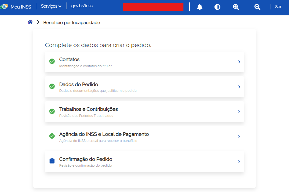 passo a passo pedir beneficio por incapacidade meu inss