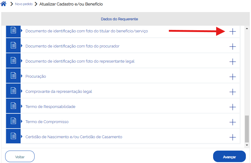 Anexar documentos no Meu INSS